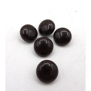 Shirt/Dress Button Chocolate Brown Plastic Shank 5 count ½" diameter